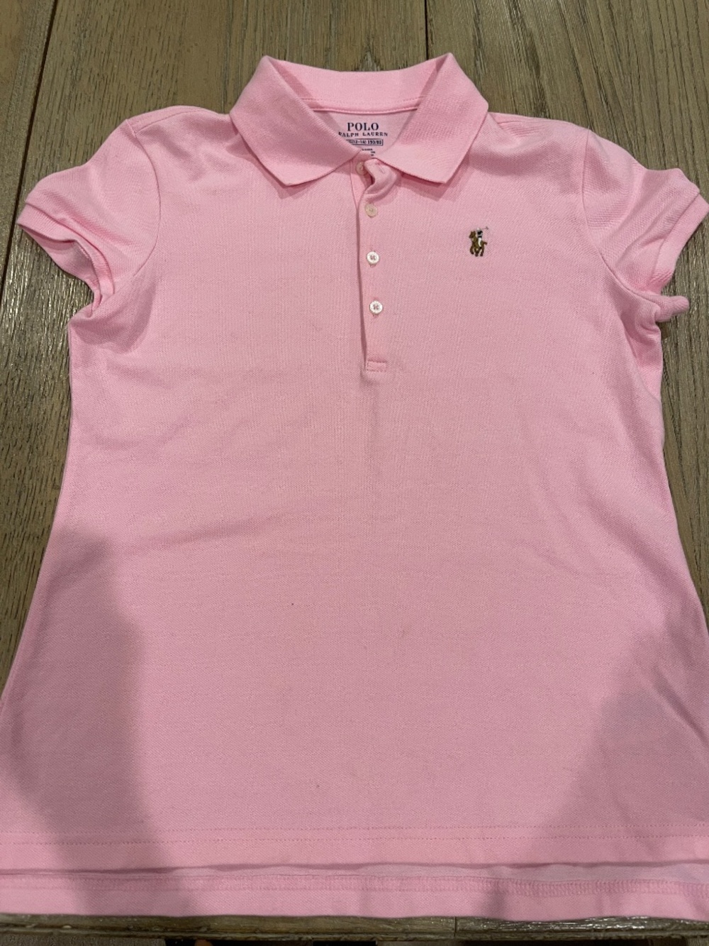 Polo Ralph Lauren short sleeve cotton pink polo girl size 12/14Y